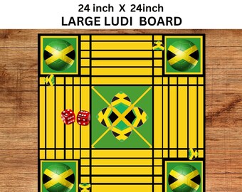 Ludi Board, Jamaica Ludo, Board Ludi Game, Dice Board, Family boad game  Digital Ludi Board, Printable Game Board, Bob Marley Lodi game,