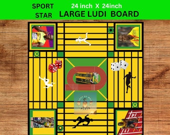 Jamaica Ludi board, Sport star board, Ludo board, Digital Game board, Printable Game board, Checker board, Dice Game, Usain Bolt game