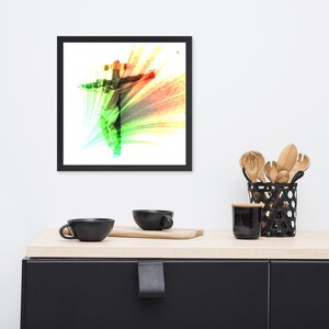 Kreuz Jesu Kunst-Bild Von Jesus-Jesus Wandbehang- Jesus am Kreuz Druck -gerahmtes Poster