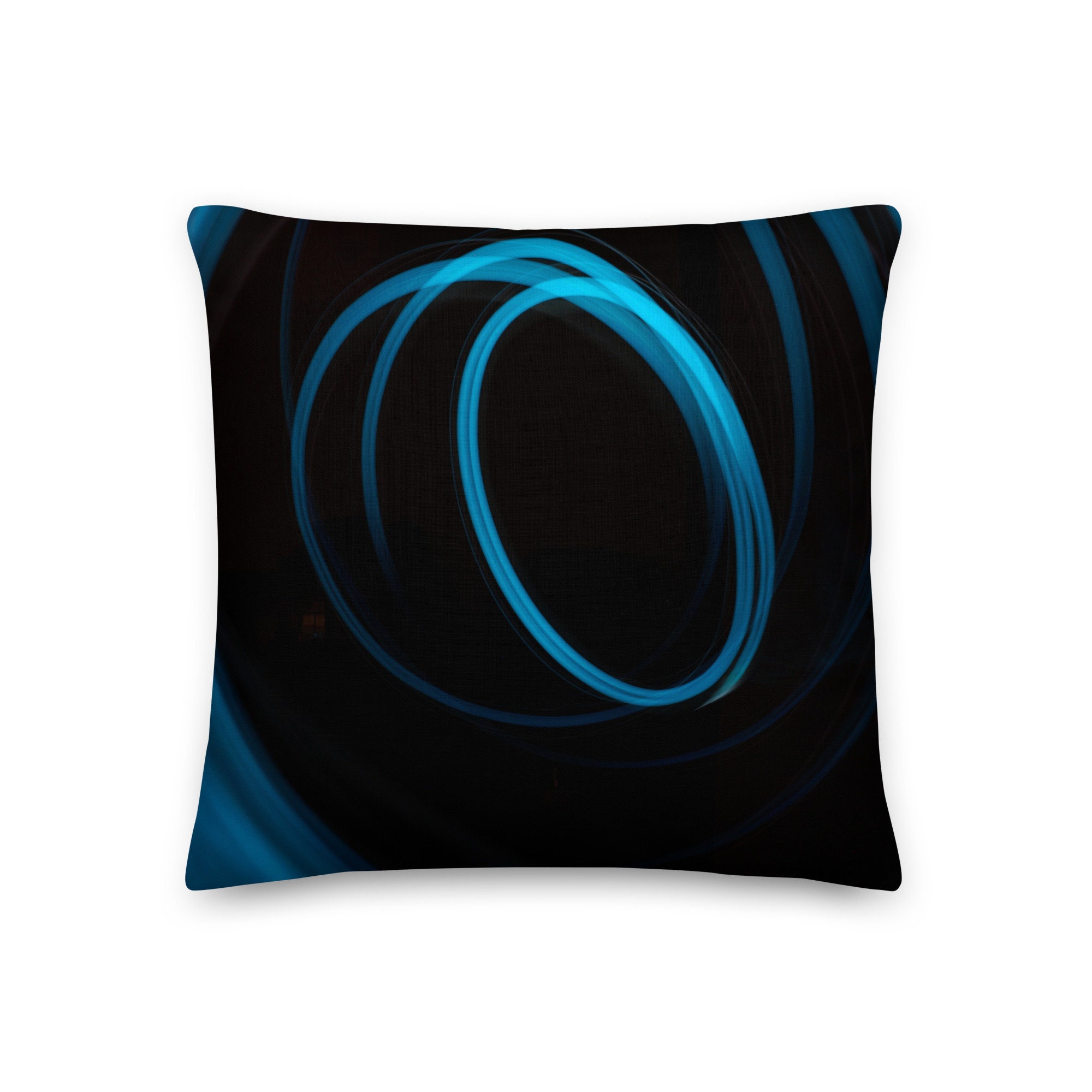 Blue circle pillow outlet