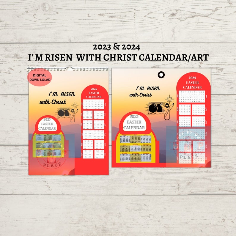 Jesus Painting 2023/ 2024 Jesus Calendar Resurrection Wall Etsy