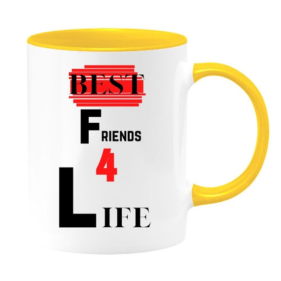 Best Friends For Life Taza, Friends 4 Life Mug, Taza de Navidad, Regalo de  Navidad, Regalo De Amistad, Taza de Café de 11 oz, Blanco con Colores -   México