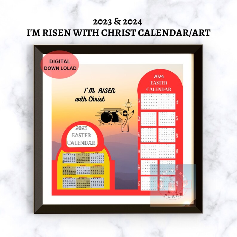 Jesus Painting 2023/ 2024 Jesus Calendar Resurrection Wall Etsy
