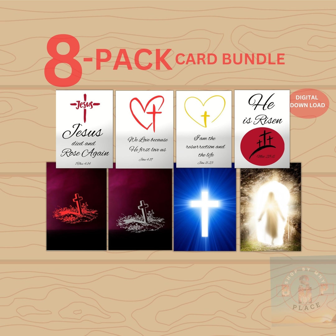 Card for Easter, Christian Card, Bible Verse Cards, He is Risen Print ...