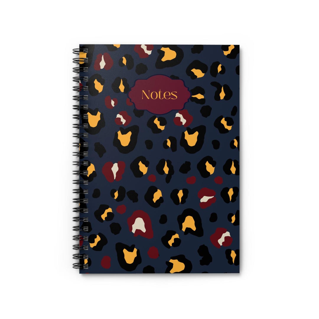 Leopard Print Notes Spiral Notebook | Ruled Journal - Etsy