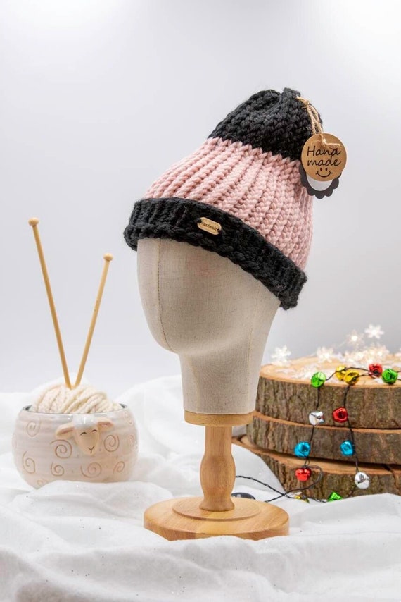 Cozy Handcrafted Knitted Hat Cozy Handmade Crocheted Beanie with Faux Fur Pom Pom - Made  main image 3