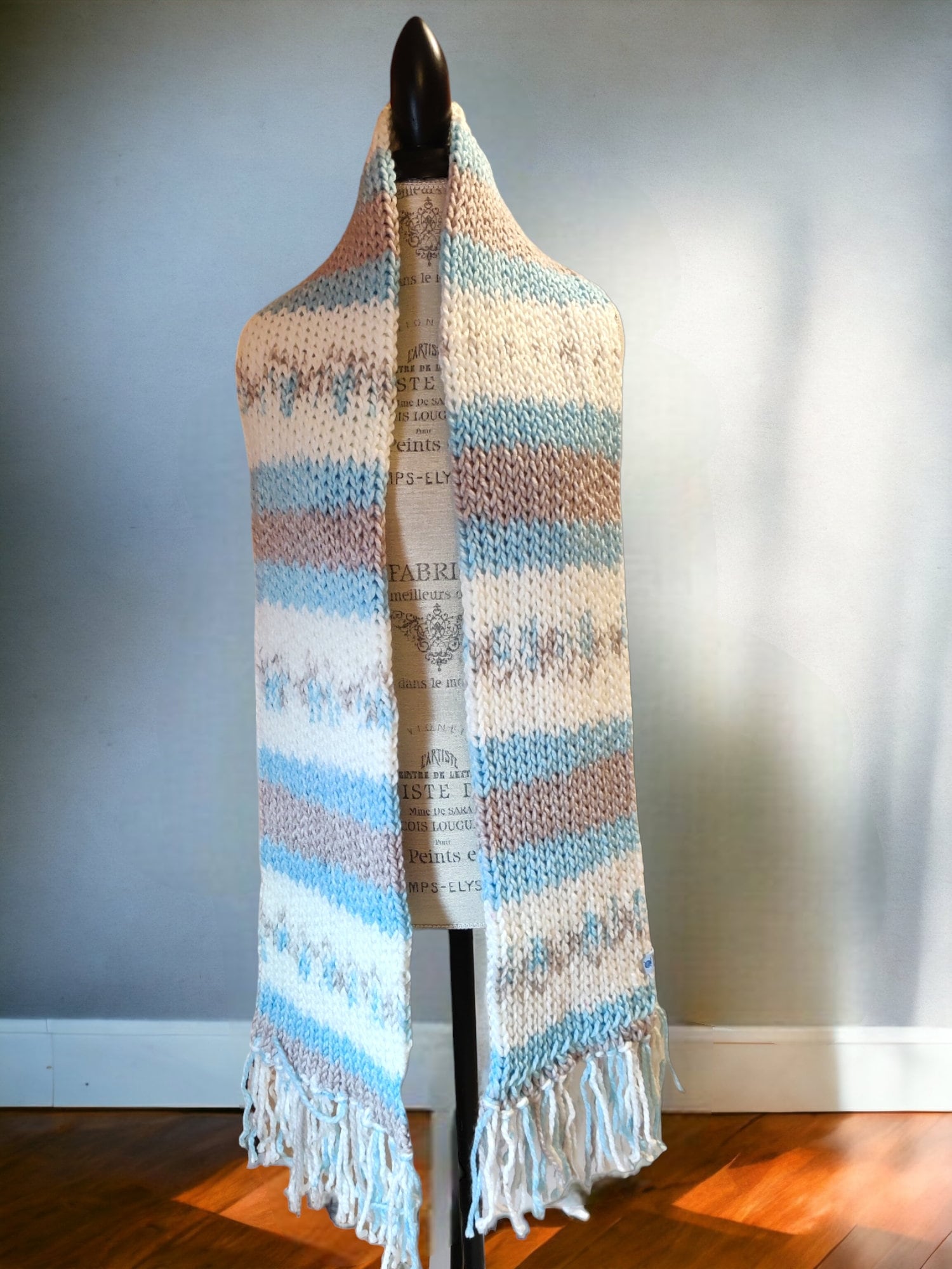 Handmade Chunky Knit Hat & Scarf Set - Etsy