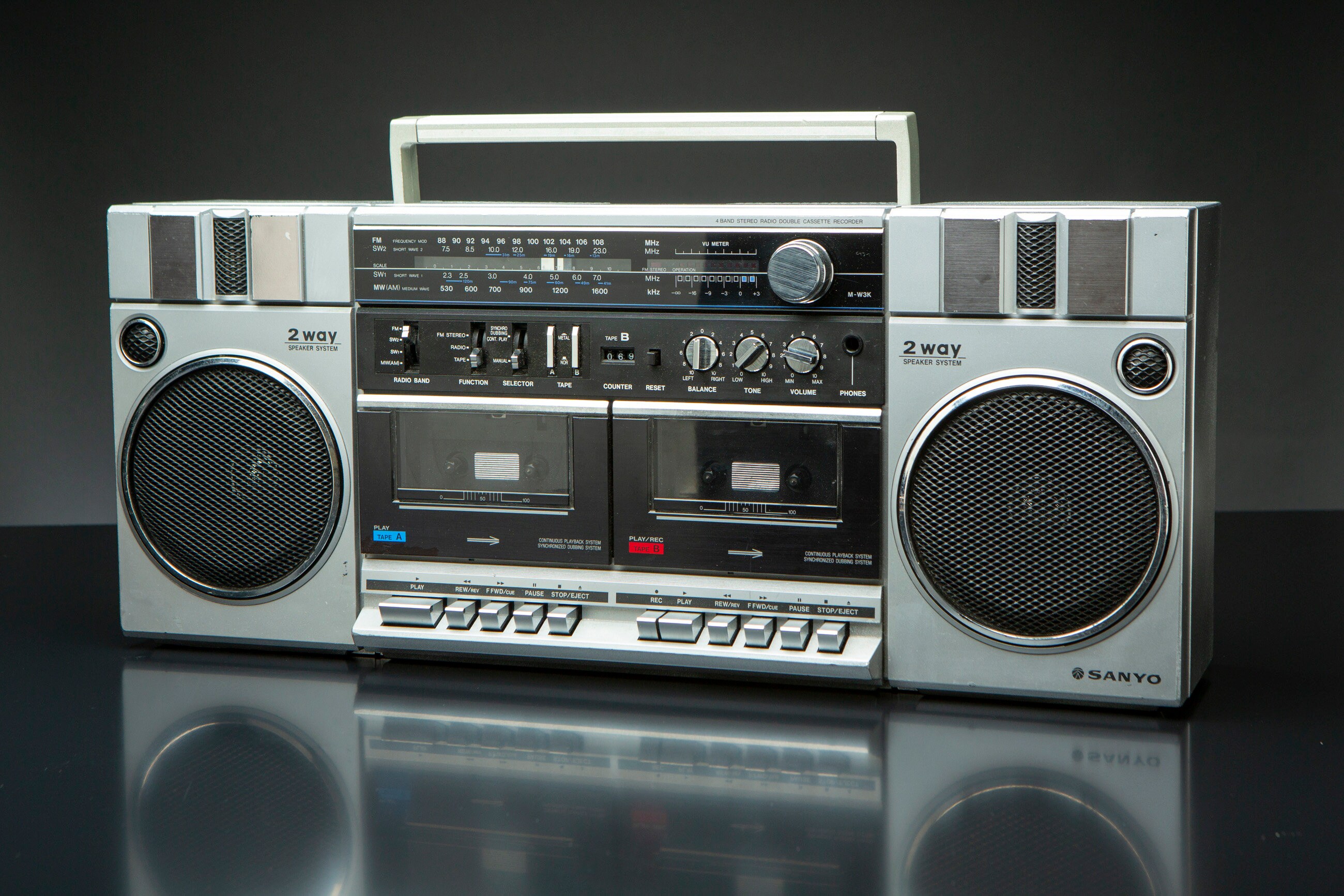 80's Sanyo Boombox. FULLY REFURBISHED Sanyo Boombox Model Etsy