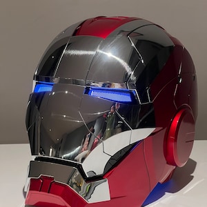 Iron Man Helmet, Voice Activated, UK Stocked - Silver & Red