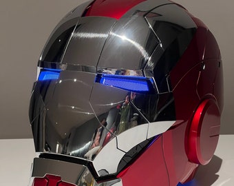 Iron Man-helm, spraakgestuurd, VK op voorraad - zilver en rood