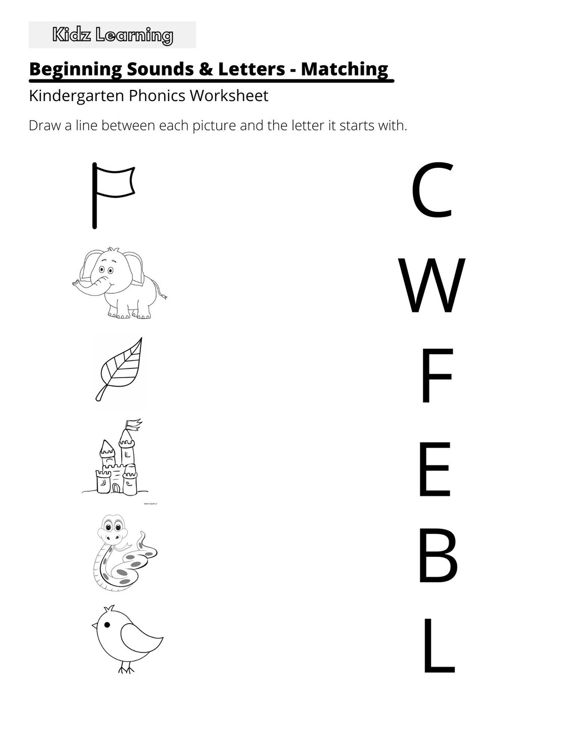 15 Printable Beginning Sounds Worksheets. Preschool-1st Grade Phonics ...