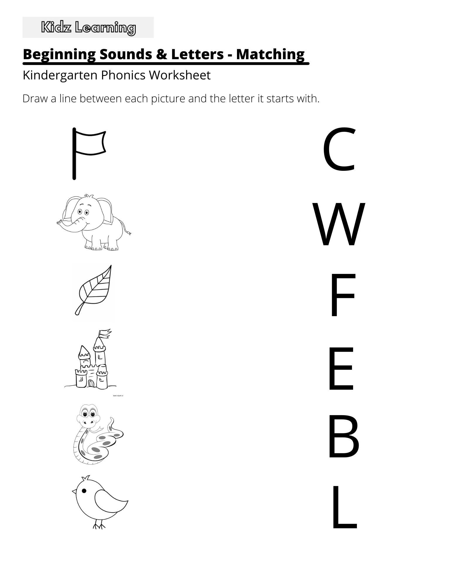 15 Printable Beginning Sounds Worksheets Preschool 1st Grade Etsy