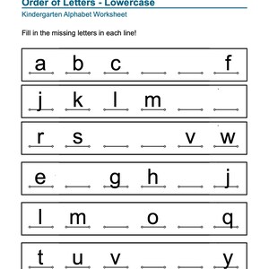 Printable Alphabet - the Alphabet | Order of Letters - Etsy