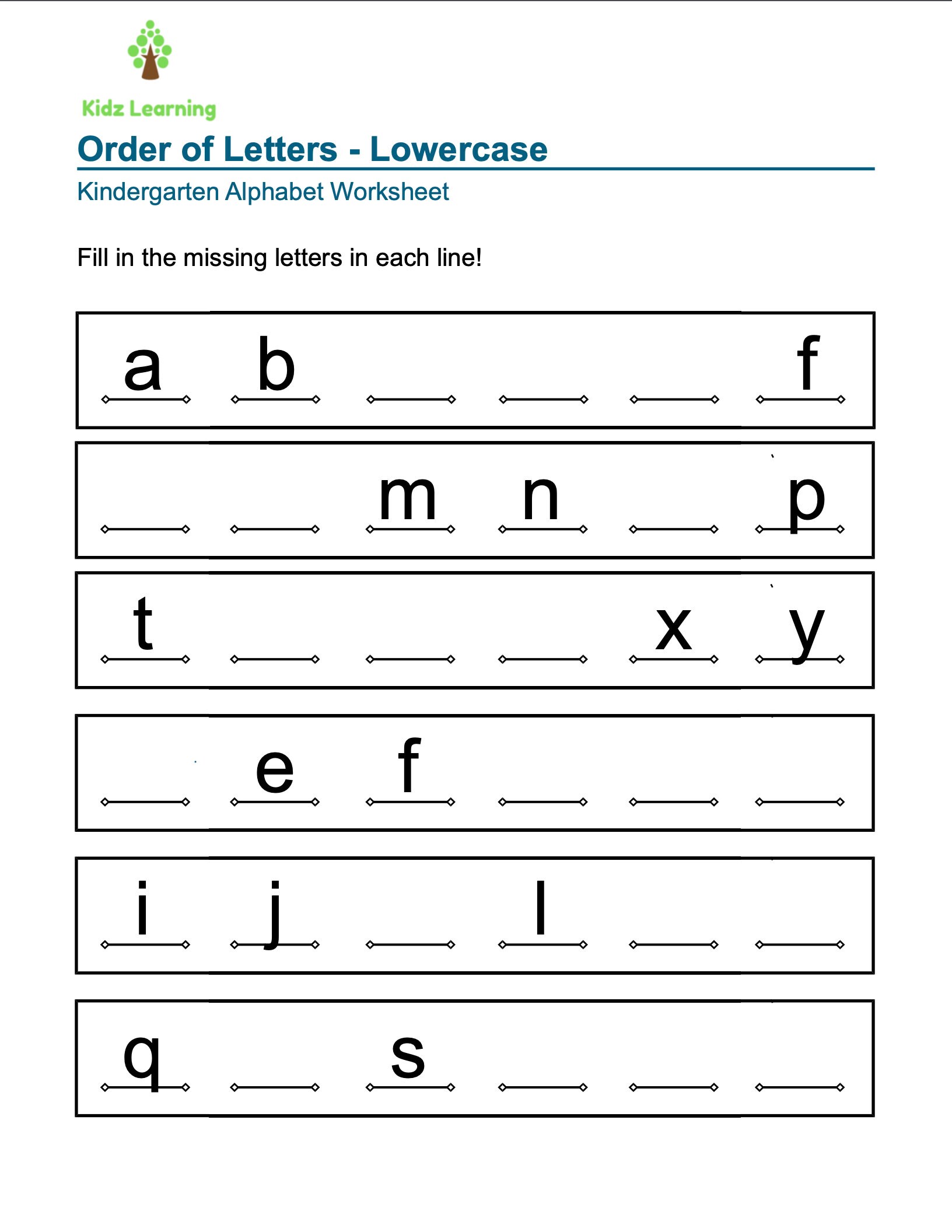 Printable Alphabet - the Alphabet | Order of Letters - Etsy