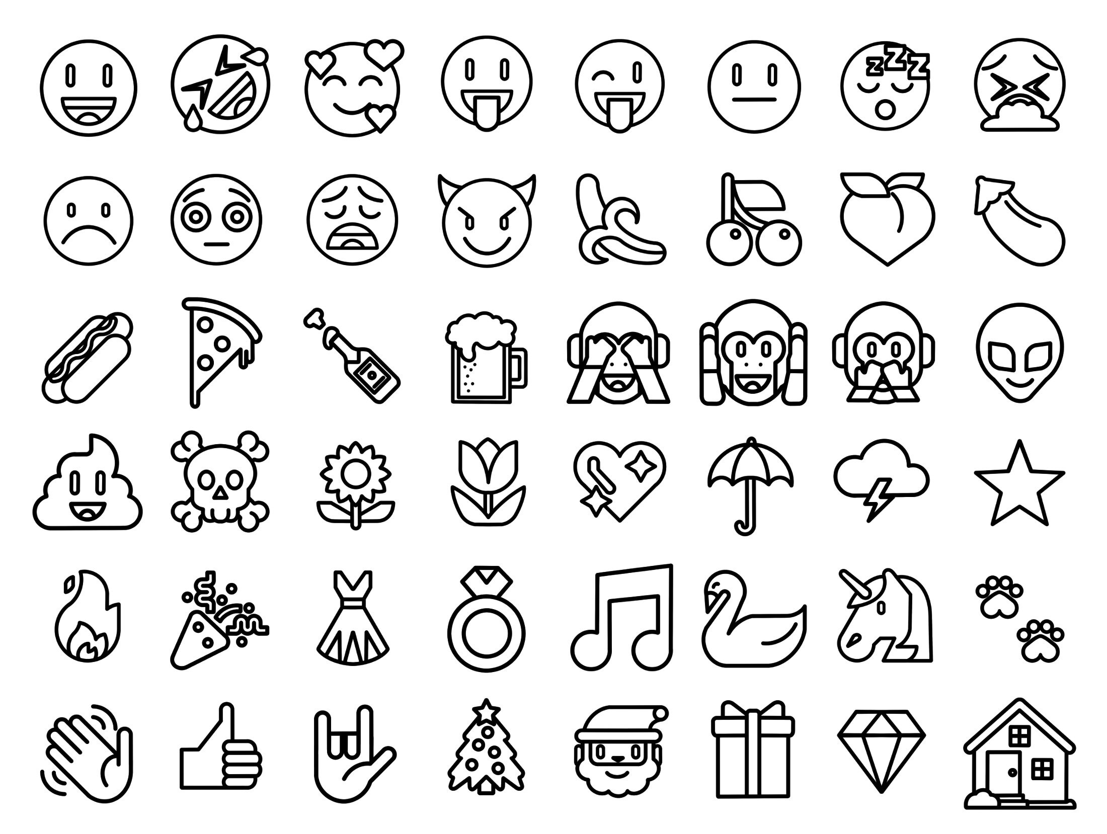 100 Emoji Stamps for Procreate Emojis Brushes for Procreate Etsy