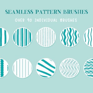 Messy Lines Procreate Brush Set | 90+ Seamless Hand-drawn Pattern ...