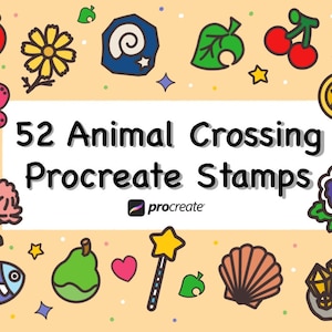 52 von Animal Crossing inspirierte Procreate-Stempel, ACNH Procreate-Pinsel