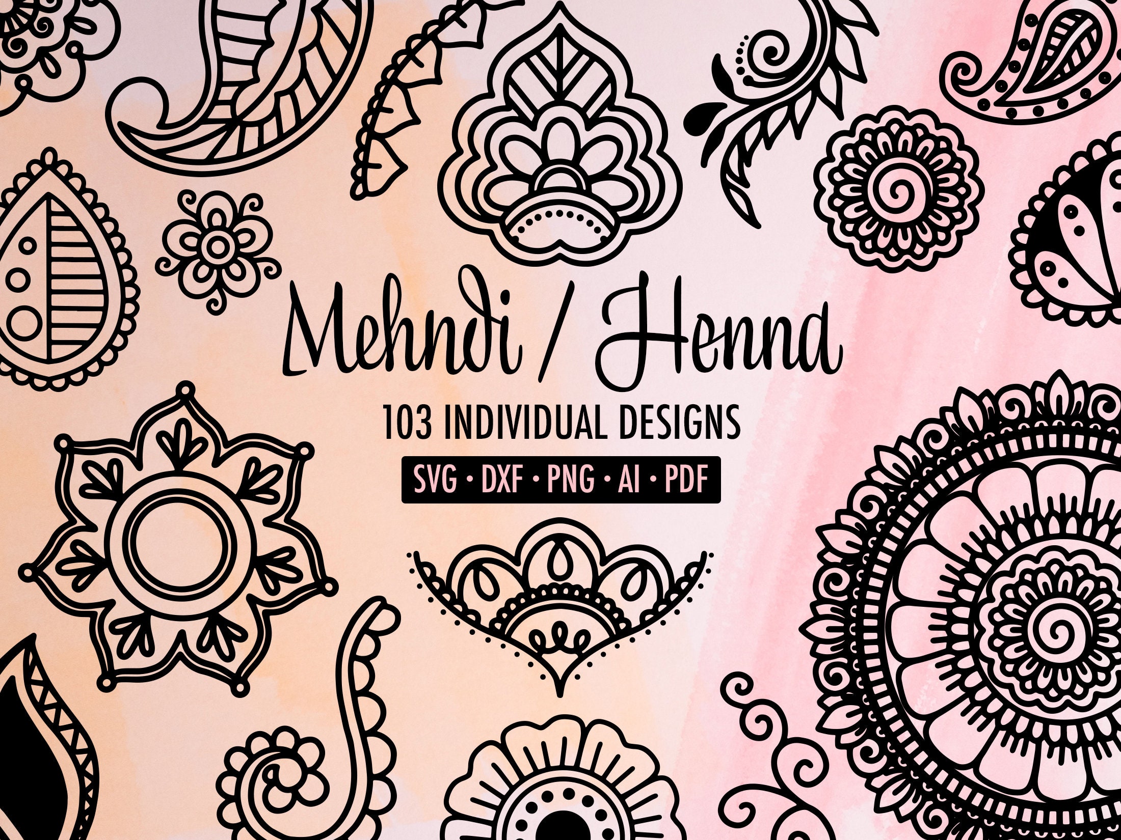 Organic Henna Premium Kit / Best Natural Henna Temporary Tattoo