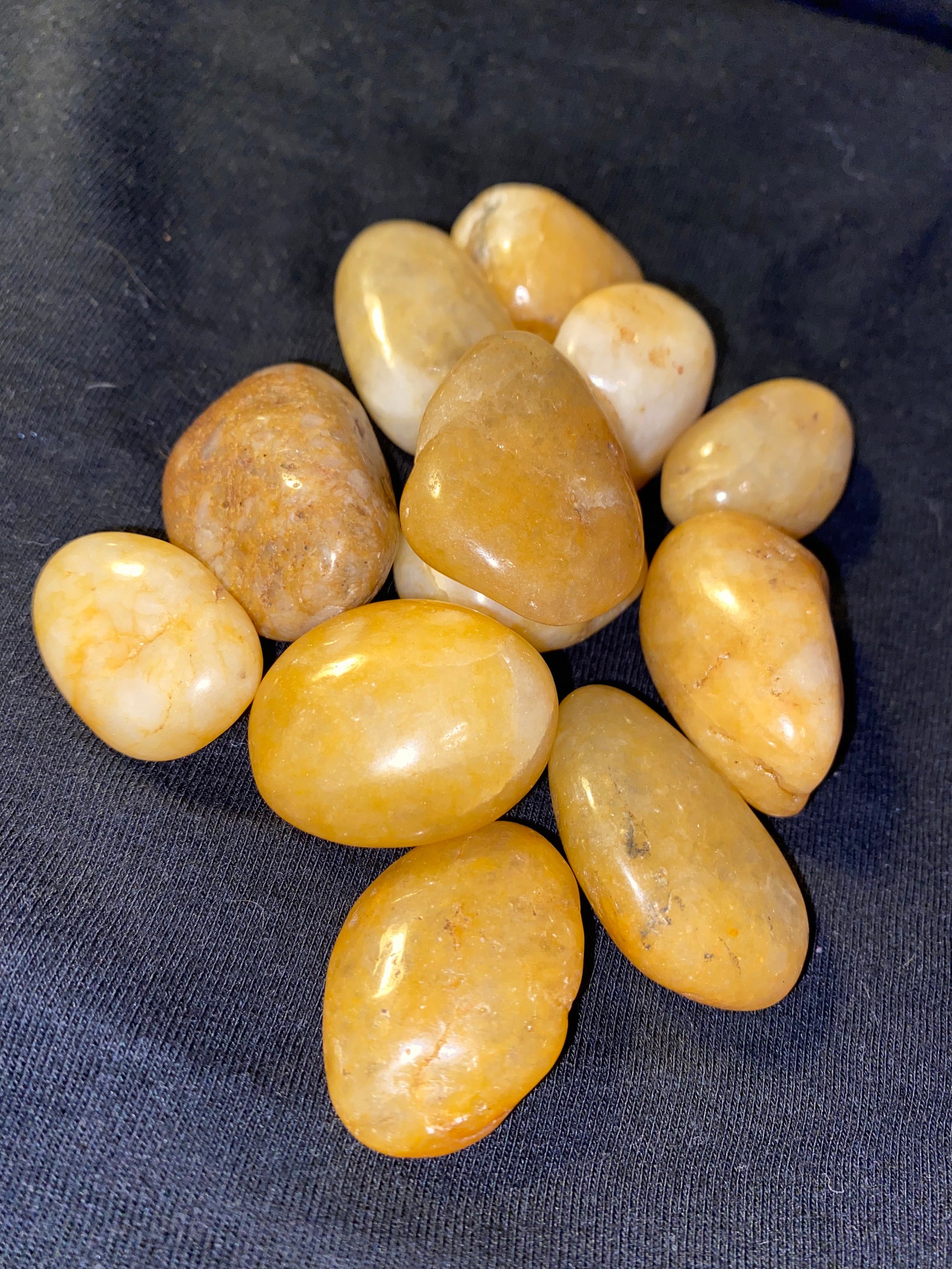 Moonstone and Yellow Jasper 5 Pieces large Etsy