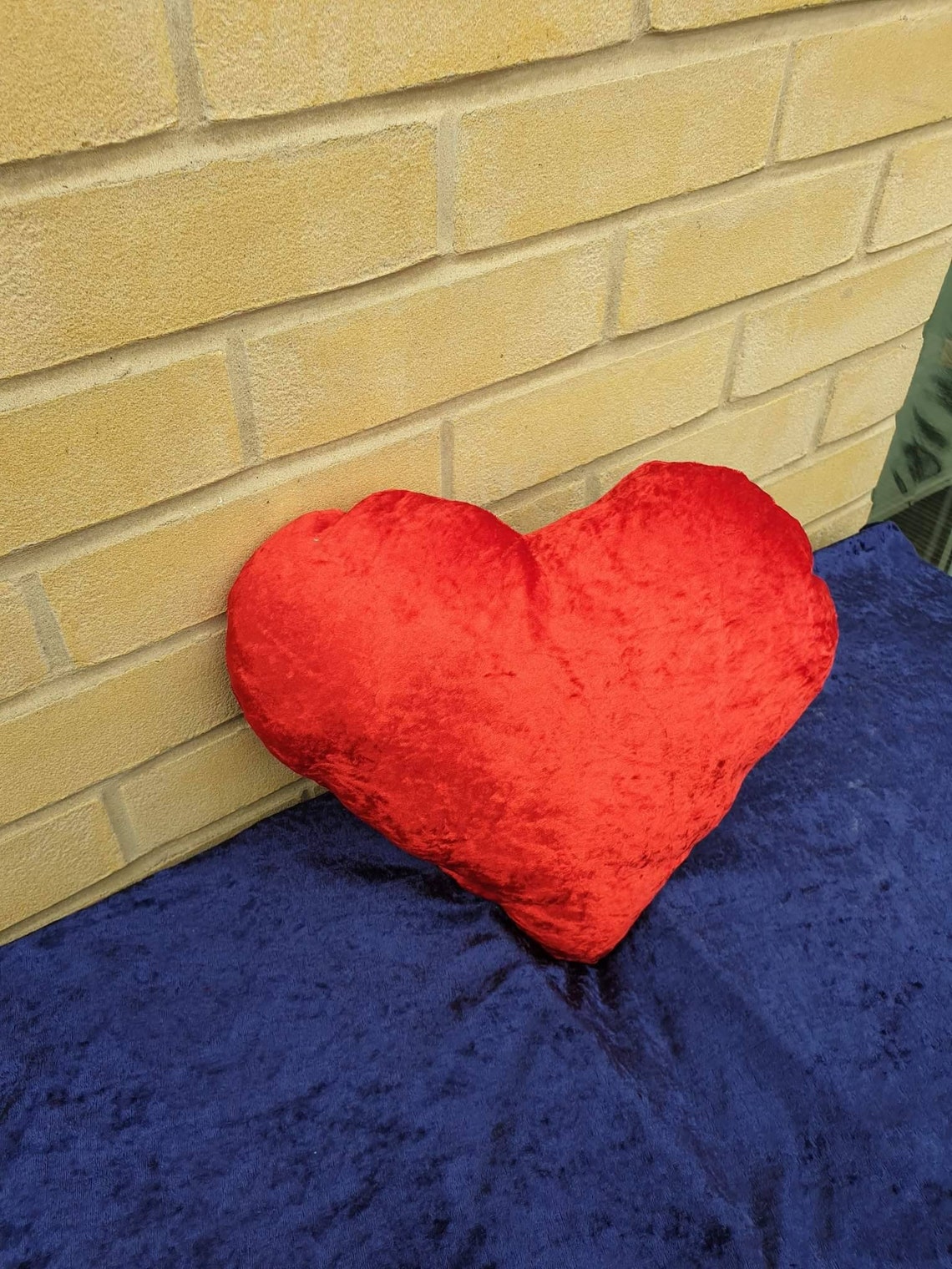 Handmade heart shaped cushion heart pillow velvet heart Etsy