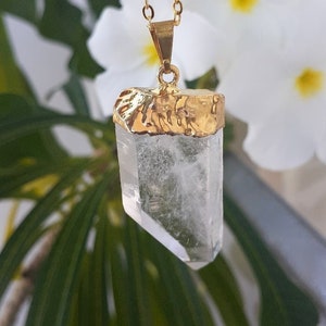 Clear Quartz Crystal Necklace