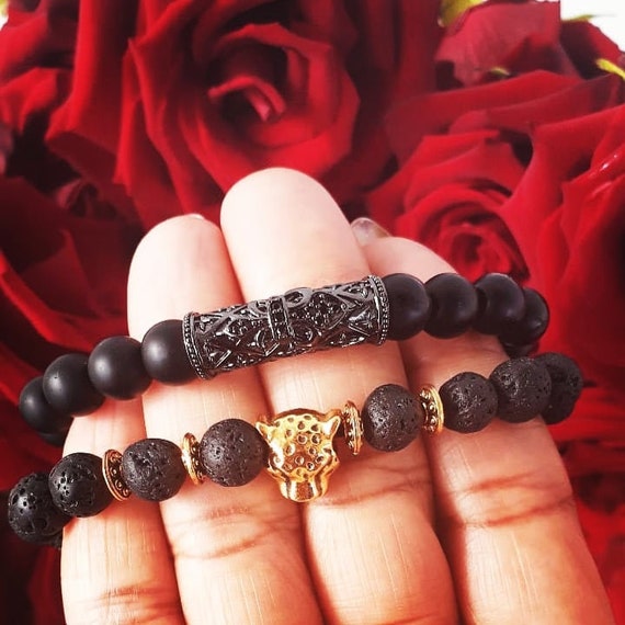 Leopard Anchor Essential Oil Diffuser Bracelet Set w/ Essential Oil