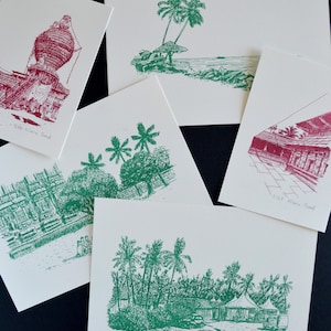 Paysages indiens - illustrations imprimées en risographie