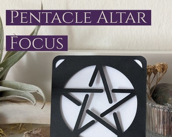 2.75" x 2.75" Pentacle Altar Focus or Altar Card: Sacred Symbol for Witchcraft, Pagan Rituals, and Spiritual Connection