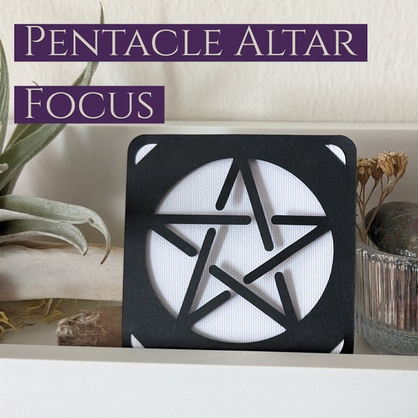 2.75" x 2.75" Pentacle Altar Focus or Altar Card: Sacred Symbol for Witchcraft, Pagan Rituals, and Spiritual Connection