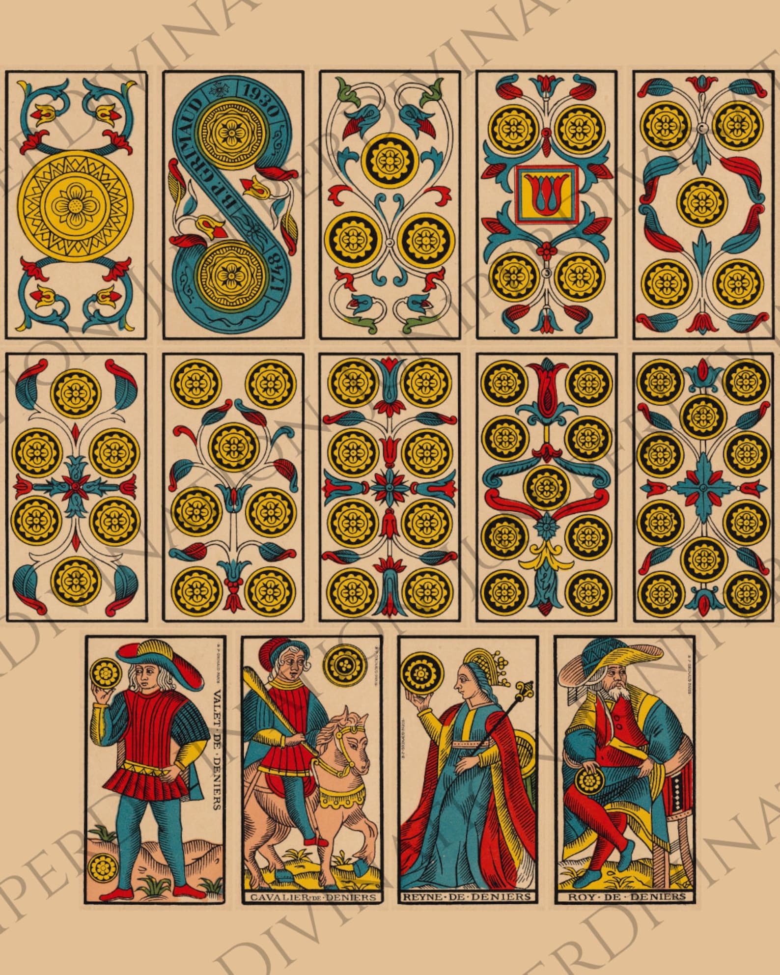 Tarot de Marsella (baraja imprimible) / 78 cartas clásicas en PDF ...