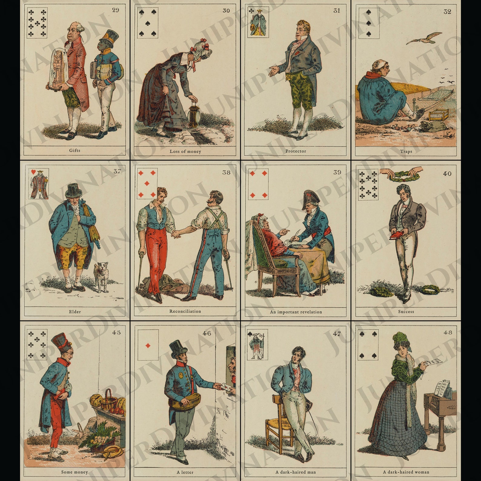 Vintage Oracle Card Deck Printable - La Sibylle Fortune Telling Cards ...