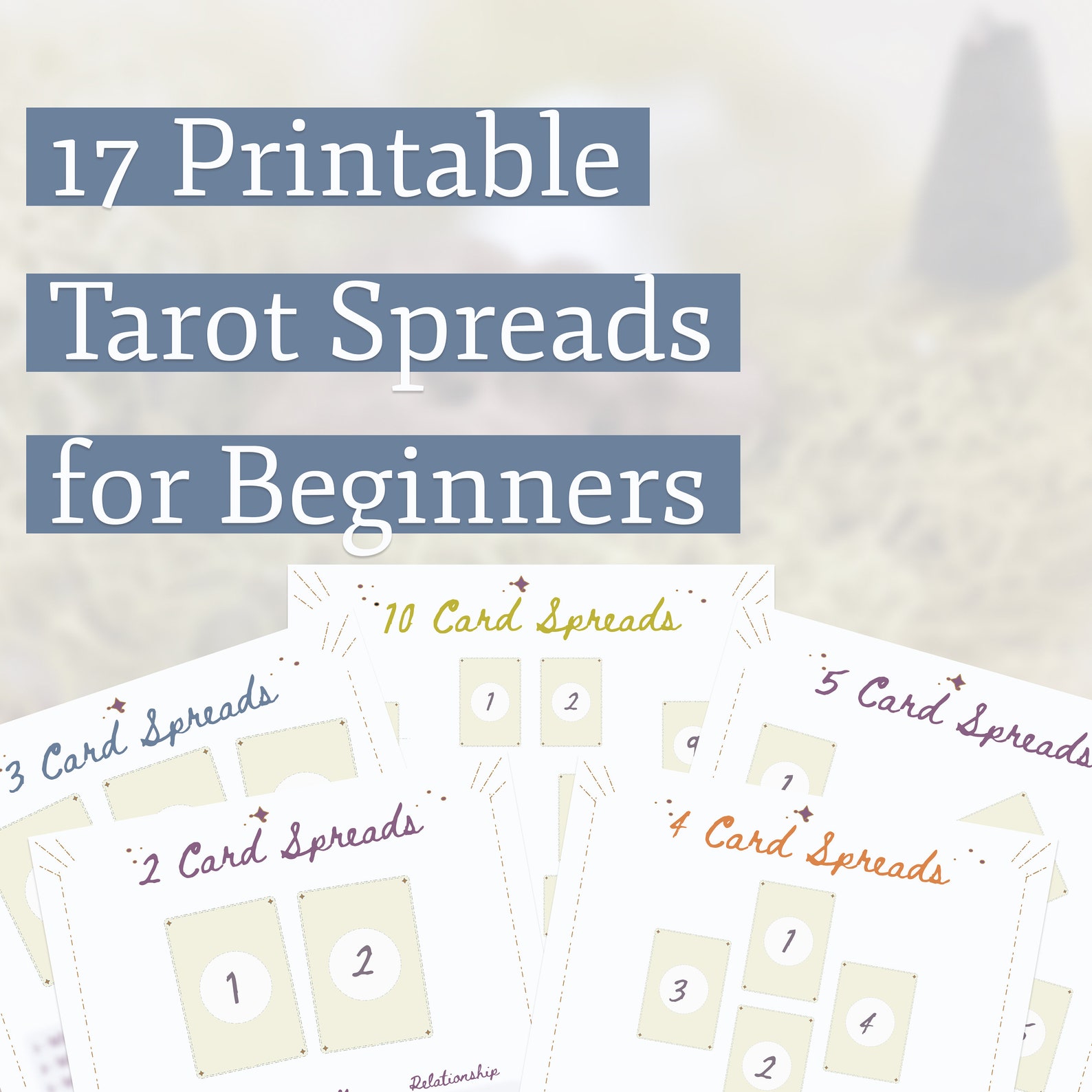 17 Printable Tarot Spreads for Beginners Tarot Card Spread - Etsy