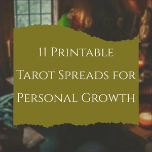11 tiradas de tarot imprimibles para el crecimiento personal y el autodescubrimiento / Plantillas de tiradas de cartas de tarot de trabajo en la sombra / tiradas de tarot descargables en PDF