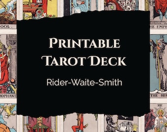 Rider Waite Smith Tarot Deck Printable | Classic 78 Card Digital Download | High Resolution PDF