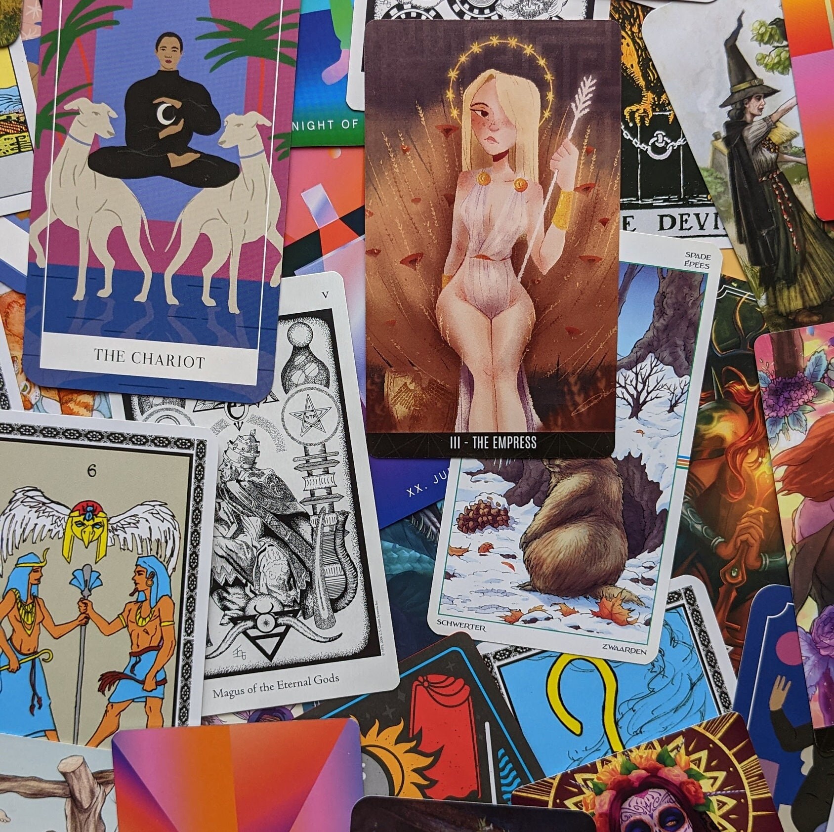 Random Tarot Card Draw - Multiple Sizes - Patchwork Magpie Style - Etsy
