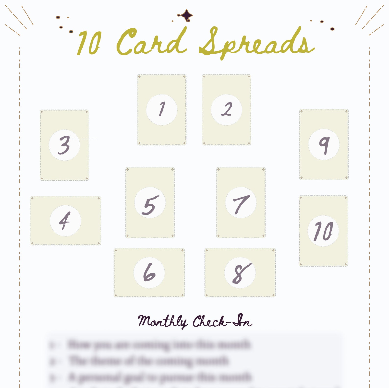 17 Printable Tarot Spreads for Beginners Tarot Card Spread Etsy