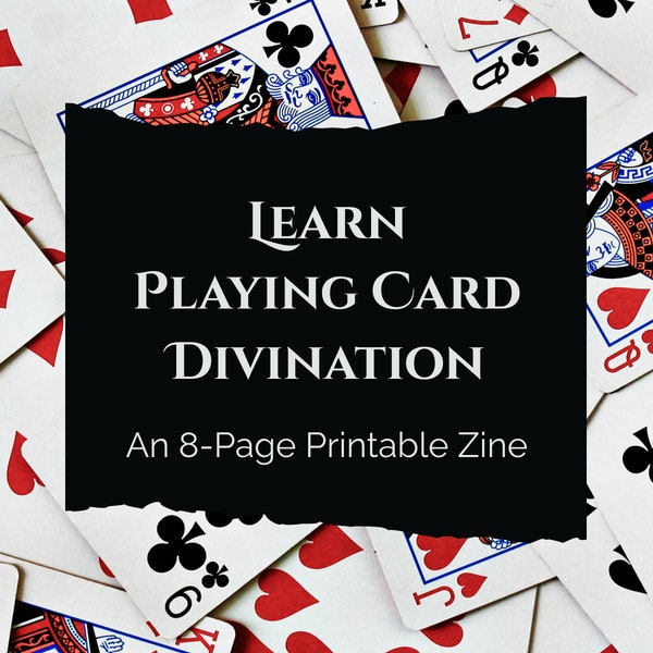Playing Card Divination Zine: DIY Guide to Cartomancy, DIY Tarot, Playing Card Tarot - Printable and Digital