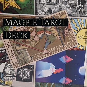 Magpie Tarot Deck | Chaos Tarot Deck | Alleyman’s Tarot Style Tarot Deck | Random Tarot Deck |  Mystery Tarot | Patchwork Tarot | 78 Cards