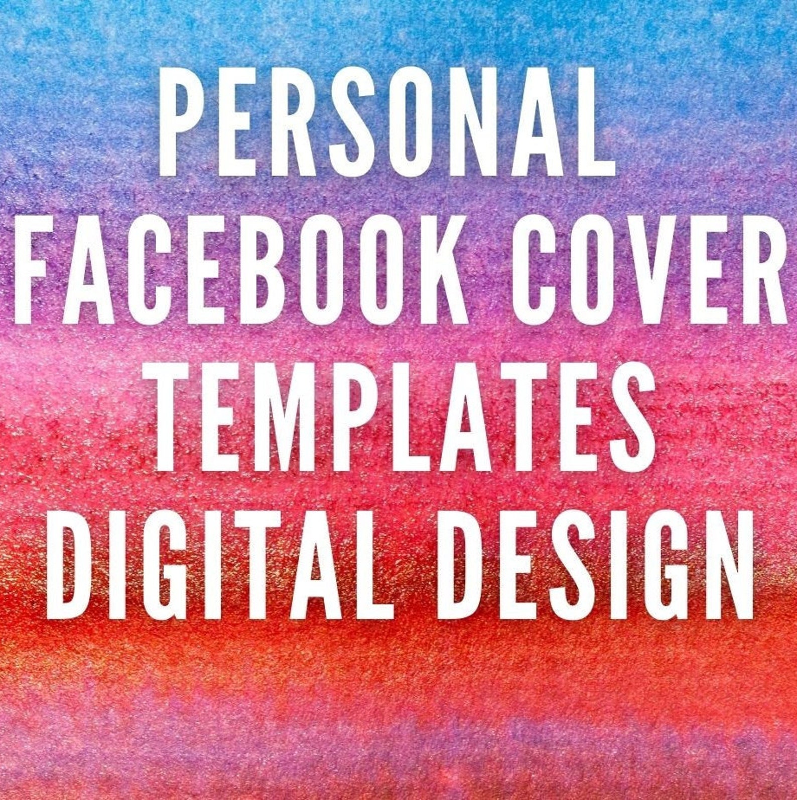 Personal Facebook Cover templates digital design instant Etsy