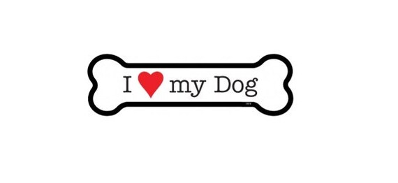 Greyhounds Dog Bone Car/Fridge Magnet  2"x7" USA Made Waterproof I Heart Love 