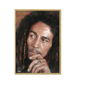 Bob Marley Portrait Song Writer Singer Nice Wood Magnet Fridge Locker Any Metal Surface Made In USA 2.5&quot; x 3.5&quot; FREE Shipping NEW B97
