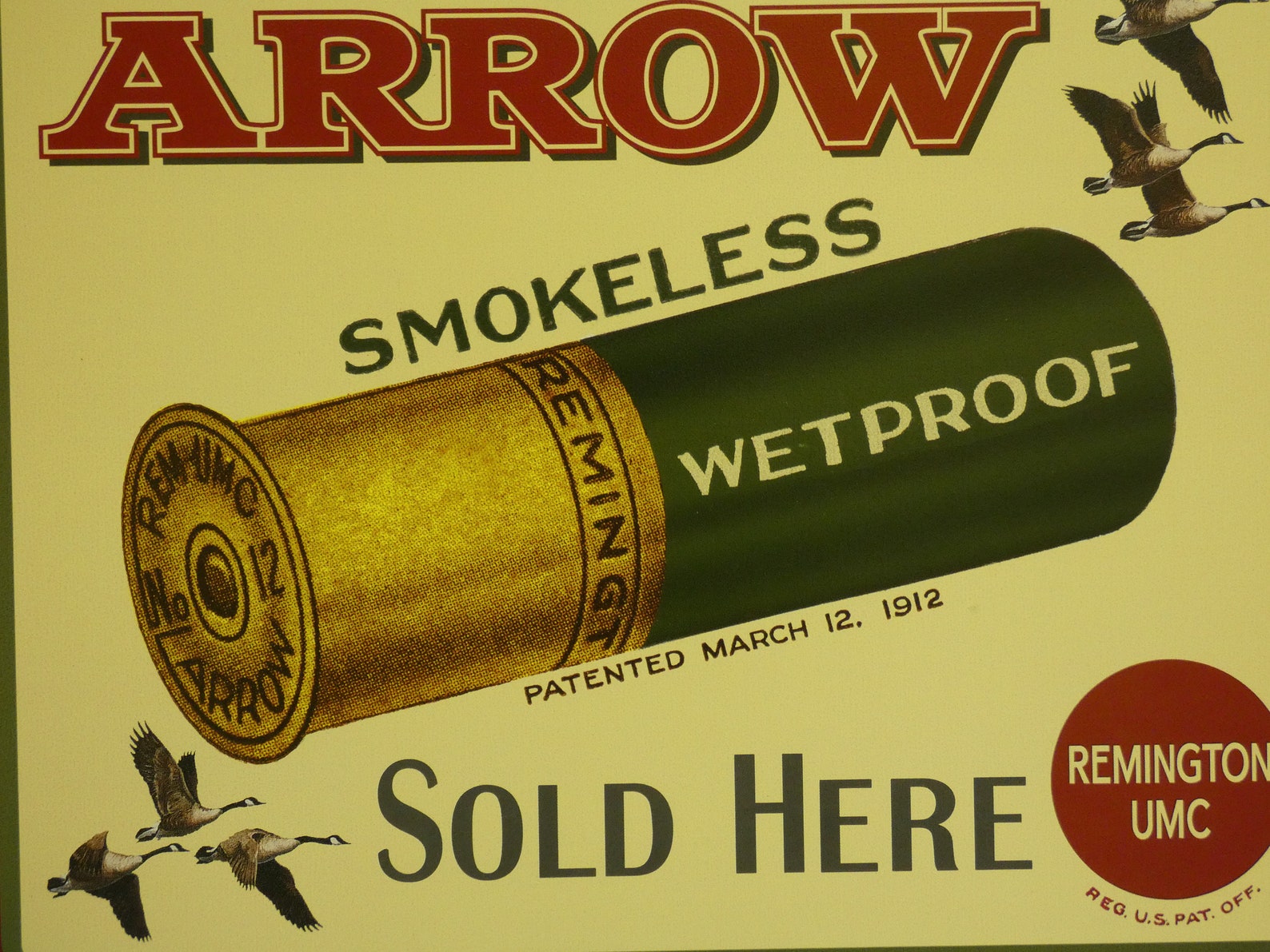 Remington Vintage Look Arrow UMC Shotgun Shell Sold Here Ad Etsy