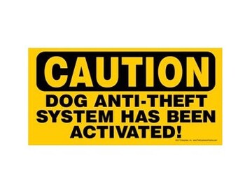 Attention Le système antivol pour chien a été activé ! Aimant drôle pour chien, réfrigérateur de voiture, toute surface métallique, imperméable, résistant aux UV, 10 x 20 cm, livraison gratuite
