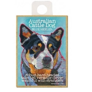 Perro de ganado australiano Blue Heeler Perro Madera Imán Nevera Cocina Locker Cualquier superficie de metal hecha en los EE.UU. 2.5 &quot;x3.5&quot; Envío GRATIS NUEVO B39
