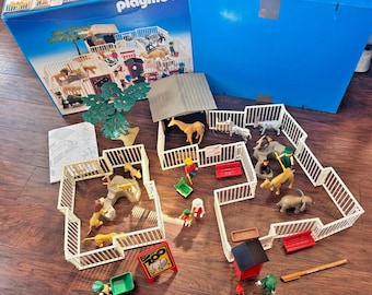 VTG プレイモービル 3145 動物園、動物、箱入り、1992年、ドイツ