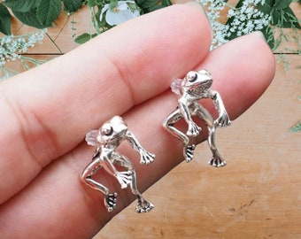 frog earrings etsy