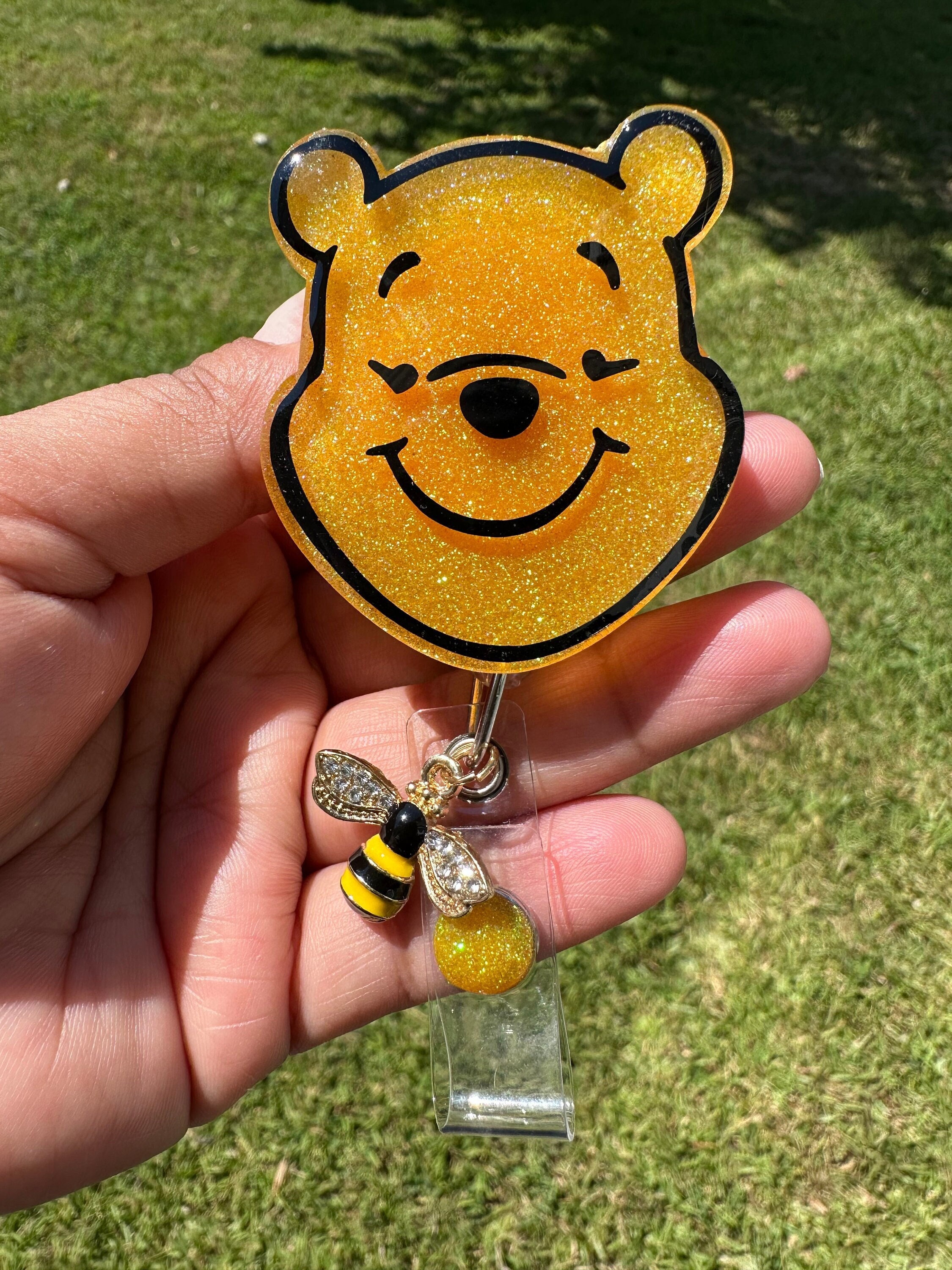 Disney Winnie The Pooh Retractable Id Card Badge Holder Alligator Clip - For  Nursing, School, Office : Target