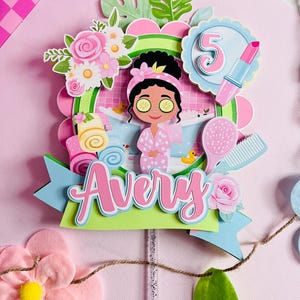 Spa Cake Topper - Spa Party Decor - Girls Spa Party - Cute Spa Theme - Spa Day Cake Topper - Spa Birthday - Self Care Party