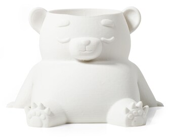 Eco-Friendly Dream Bear Plant Pot: Sustainable 3D Printed PLA Home Décor