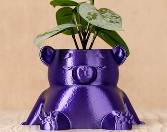 Eco-Friendly Dream Bear Plant Pot: Sustainable 3D Printed PLA Home Décor